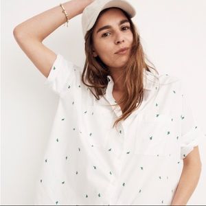 Madewell Embroidered Cactus Courier Shirt XS